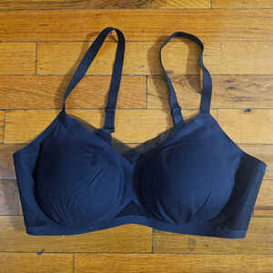 Honeylove Womens Wireless Bra Size L38B/C Black Ethical Sustainable